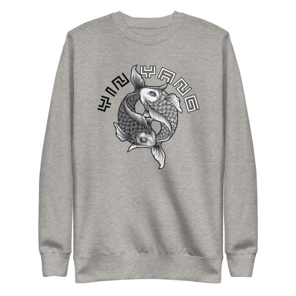 unisex-fleece-pullover-carbon-grey-front-6149ae6d595eb.jpg Tai Chi Yin Yang Koi Fish Sweater