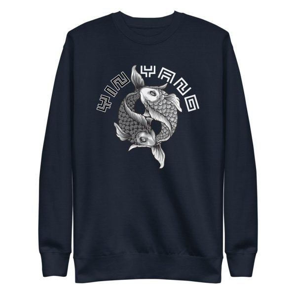unisex-fleece-pullover-navy-blazer-front-6149acdb09177.jpg Tai Chi Yin Yang Koi Fish Sweater