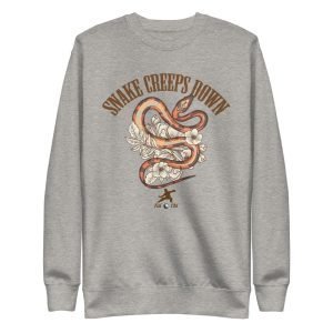 unisex-fleece-pullover-carbon-grey-front-61961f8715f93.jpg Tai Chi Snake Creeps Down Unisex Light Color Fleece Sweater