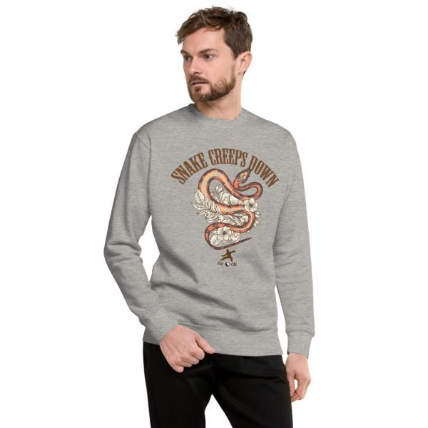 unisex-fleece-pullover-carbon-grey-front-61961f87160ff.jpg Tai Chi Snake Creeps Down Unisex Light Color Fleece Sweater