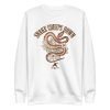 unisex-fleece-pullover-white-front-61961f87162f8.jpg Tai Chi Snake Creeps Down Unisex Light Color Fleece Sweater