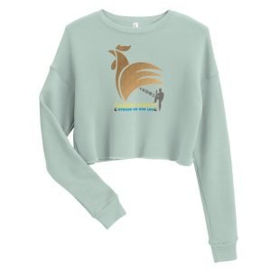 Tai Chi Golden Rooster Stands On One Leg Women’s Cropped Sweatshirt