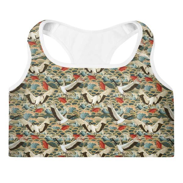 Tai Chi White Crane Spreads Wings Padded Sports Bra