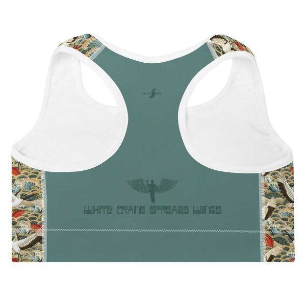 Tai Chi White Crane Spreads Wings Padded Sports Bra