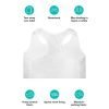 Tai Chi White Crane Spreads Wings Padded Sports Bra