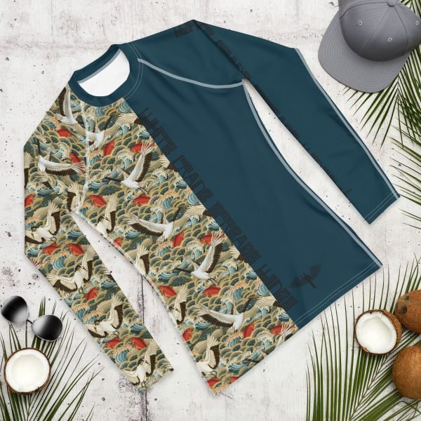 all-over-print-mens-rash-guard-white-front-624aa381eb1ea Tai Chi White Crane Spreads Wings Men’s Rash Guard