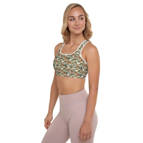 Tai Chi White Crane Spreads Wings Padded Sports Bra