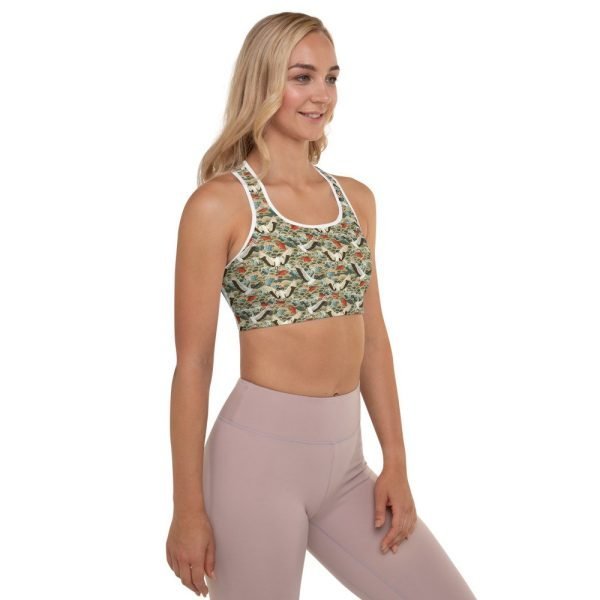 Tai Chi White Crane Spreads Wings Padded Sports Bra