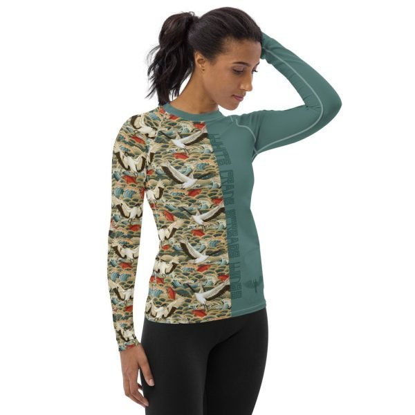 all-over-print-womens-rash-guard-white-right-6248162b86dcd.jpg Tai Chi White Crane Spreads Wings Women's Rash Guard
