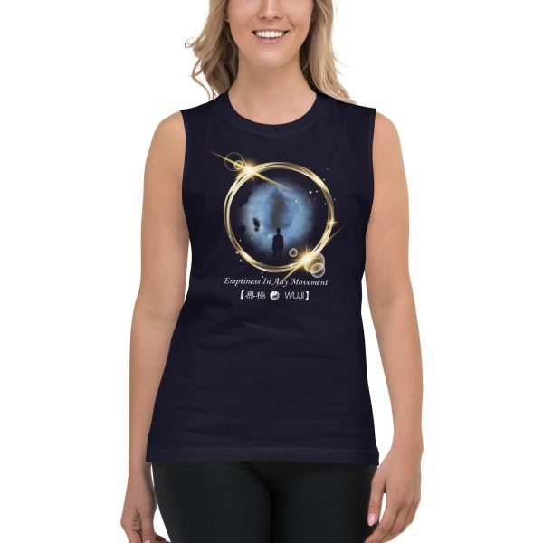 unisex-muscle-shirt-navy-front-62b3e6d5e603a.jpg Tai Chi Wuji Unisex Tank Top