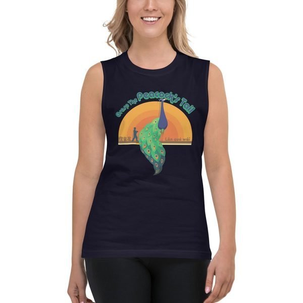 unisex-muscle-shirt-navy-front-62b57022215f9 Tai Chi Grasp The Peacock’s Tail Unisex Tank Top