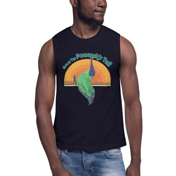 unisex-muscle-shirt-navy-front-62b5702221c2a Tai Chi Grasp The Peacock’s Tail Unisex Tank Top