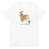 unisex-staple-t-shirt-white-front-62b54a3b48591.jpg Tai Chi Golden Rooster Stands On One Leg Unisex T-Shirt