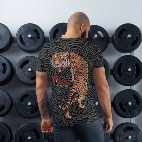 Tai Chi Striking Tiger Men’s Athletic T-Shirt