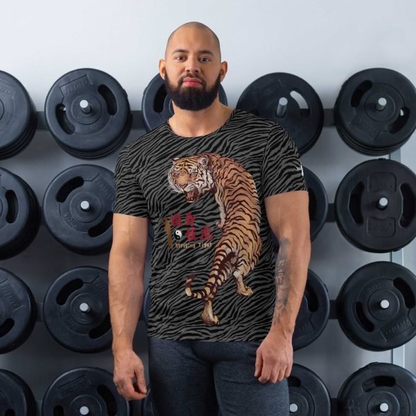 Tai Chi Striking Tiger Men’s Athletic T-Shirt