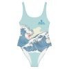 all-over-print-one-piece-swimsuit-white-front-62c288541687d Tai Chi Needle at Sea Bottom One-Piece Swimsuit