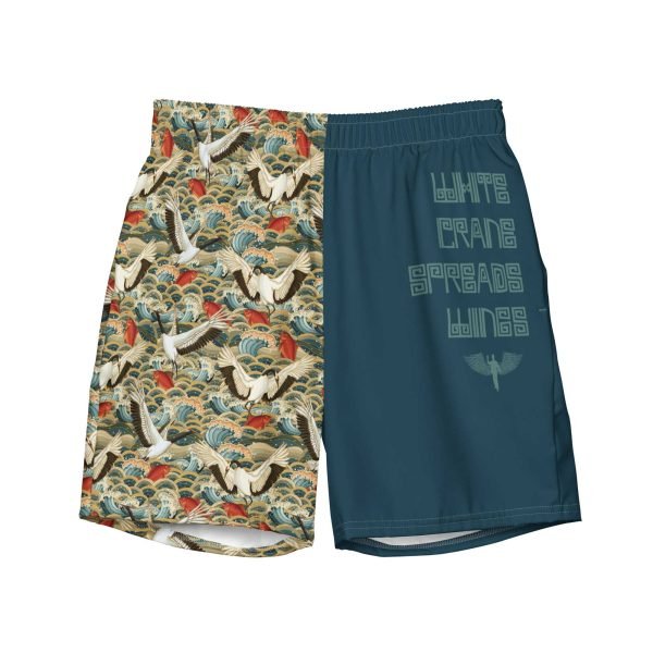 all-over-print-swim-trunks-white-front-62c283230acd4 Tai Chi White Crane Spreads Wings Men’s Swim Trunks