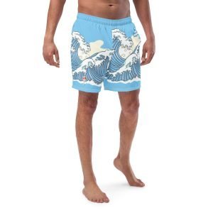 all-over-print-swim-trunks-white-front-62c29b6de68aa.jpg Tai Chi Needle at Sea Bottom Men’s Swim Trunks