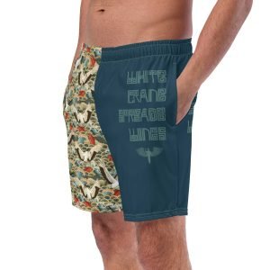 all-over-print-swim-trunks-white-left-front-62c283230aeb0 Tai Chi White Crane Spreads Wings Men’s Swim Trunks
