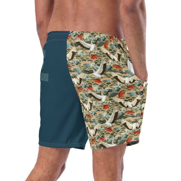 all-over-print-swim-trunks-white-right-back-62c283230b2b5 Tai Chi White Crane Spreads Wings Men’s Swim Trunks