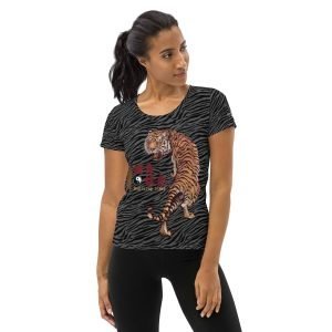 Tai Chi Striking Tiger Women’s Athletic T-shirt
