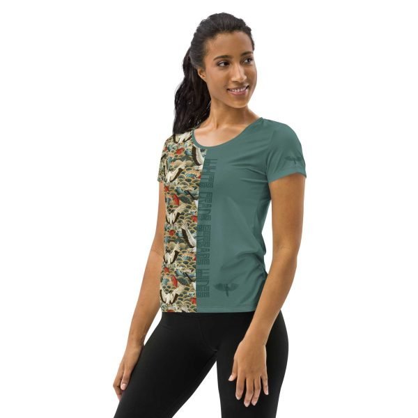 all-over-print-womens-athletic-t-shirt-white-left-62c5192dabd9e Tai Chi White Crane Spreads Wings Women’s Athletic T-Shirt