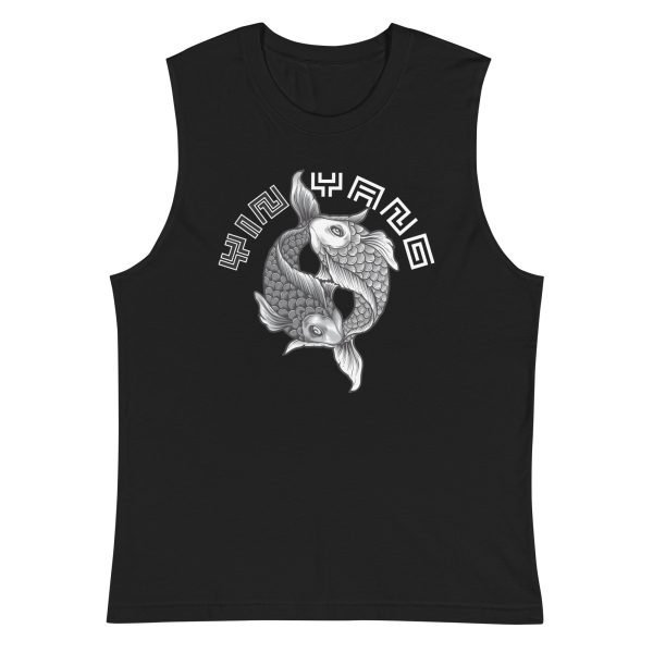 unisex-muscle-shirt-black-front-62c5242f31994.jpg Tai Chi Yin Yang Koi Fish Unisex Tank Top