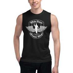 unisex-muscle-shirt-black-front-62cba4397bbe7.jpg Tai Chi White Crane Spreads Wings Unisex Tank Top