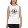unisex-muscle-shirt-white-front-62cba6492a459 Tai Chi White Crane Spreads Wings Unisex Tank Top