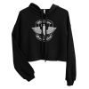 Tai Chi White Crane Spreads Wings Cropped Hoodie