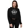 Tai Chi White Crane Spreads Wings Cropped Hoodie