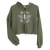 Tai Chi White Crane Spreads Wings Cropped Hoodie