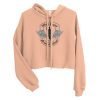 Tai Chi White Crane Spreads Wings Cropped Hoodie