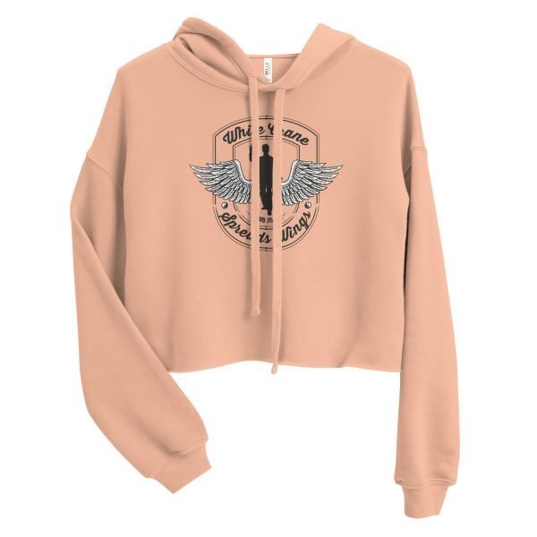 Tai Chi White Crane Spreads Wings Cropped Hoodie