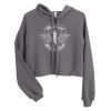 Tai Chi White Crane Spreads Wings Cropped Hoodie