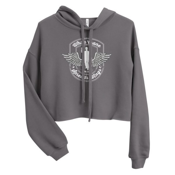 Tai Chi White Crane Spreads Wings Cropped Hoodie