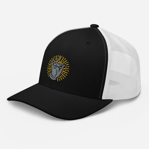 Buddha Hand Embroidered Trucker Cap