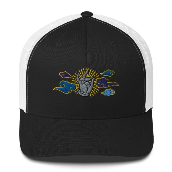 Tai Chi Cloud Hand Embroidered Trucker Cap
