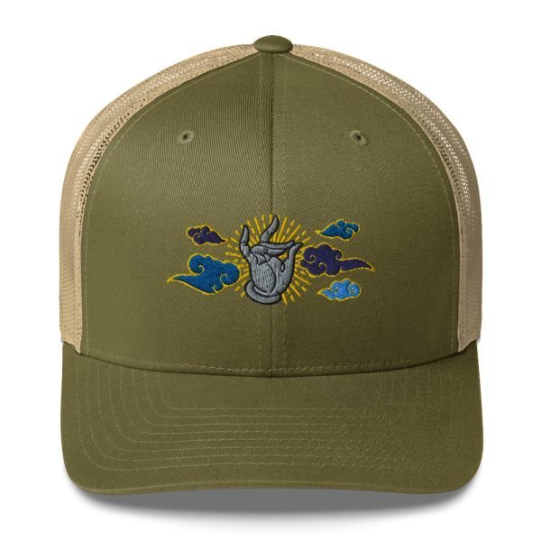 Tai Chi Cloud Hand Embroidered Trucker Cap
