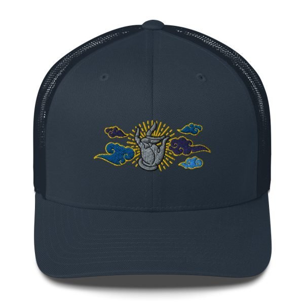Tai Chi Cloud Hand Embroidered Trucker Cap