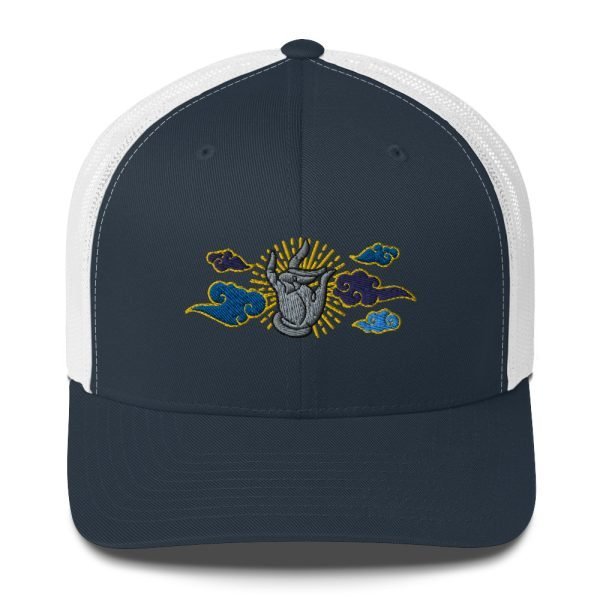 Tai Chi Cloud Hand Embroidered Trucker Cap