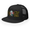 5-panel-trucker-cap-black-left-front-65ea75dd31c3f.jpg I Ching Hexagram Embroidered 5-Panel Trucker Cap