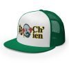 5-panel-trucker-cap-kelly-white-kelly-left-front-65ea75dd322bd.jpg I Ching Hexagram Embroidered 5-Panel Trucker Cap