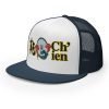 5-panel-trucker-cap-navy-white-navy-left-front-65ea75dd320e1.jpg I Ching Hexagram Embroidered 5-Panel Trucker Cap
