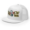 5-panel-trucker-cap-white-left-front-65ea75dd3238f.jpg I Ching Hexagram Embroidered 5-Panel Trucker Cap